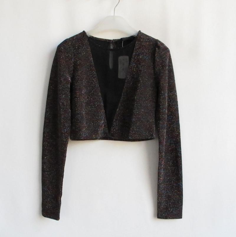 F21正品B-11-10-2-2性感透视短款长袖女T恤241707