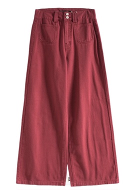 Mixblu麦斯兰专柜正品高腰内加绒100%棉阔腿裤长裤女秋冬BXB29007