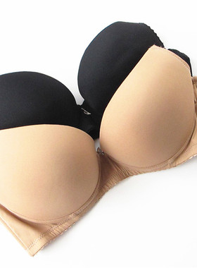 欧系列正品70B75B纯色无痕一体成型加厚胸罩小胸内衣文胸 OA23427