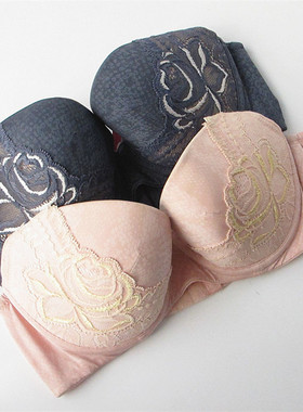 欧系列正品70B75C75D薄杯三排扣薄胸罩女内衣文胸 OA23361