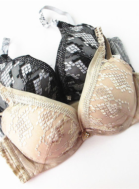 欧系列正品70B75A刺绣蕾丝三排扣上薄下厚胸罩女内衣文胸 OA23414