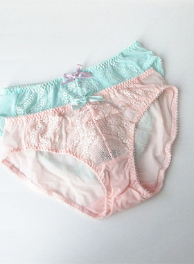 欧系列正品c-13-5-1-1清新蕾丝拼接透视三角裤女低腰内裤 RB13410