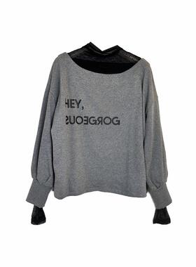 拉系列专柜正品休闲潮酷圆领长袖卫衣两件套装女春秋2T011202