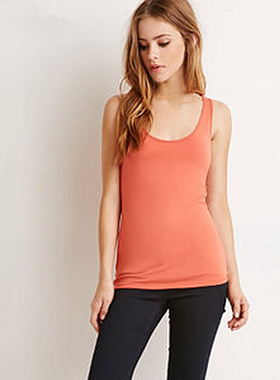 F21专柜正品百搭运动休闲修身纯色春秋打底跨栏背心女夏052970