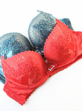 欧系列正品70A70B75A蕾丝拼接缎面聚拢加厚胸罩女内衣文胸OA23451