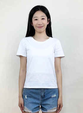 包邮拉系列专柜正品百搭打底圆领短袖正肩白T恤女夏200B3004N