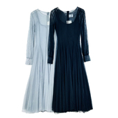 拉系列专柜正品 唯美浪漫透视大裙摆薄纱连衣裙两件套装 女60600208