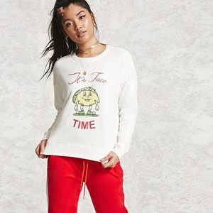 F21系列宽松加绒卫衣女