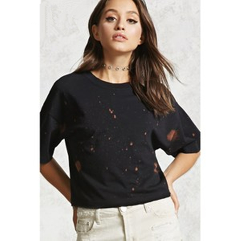 F21正品A-15-9-2-2中袖泼漆宽松女T恤 108923