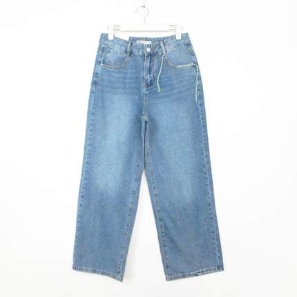 cache专柜正品百搭休闲显瘦高腰阔腿直筒春秋冬牛仔裤女7181001