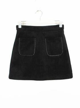 cache专柜正品百搭通勤A字丝绒拉链短裙秋冬春半身裙裙子 5203010