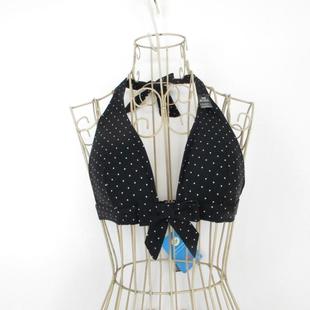 艾格Etam专柜正品 170756046 复古波点挂脖性感比基尼泳衣单件女夏
