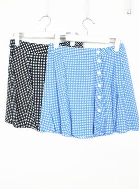 F21专柜正品C-2-11-3-3清新格子A字短裙半身裙258705