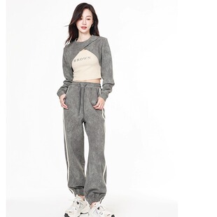 三件套装 女春秋WX933666 潮酷运动风小脚卫裤 Mixblu麦斯兰专柜正品