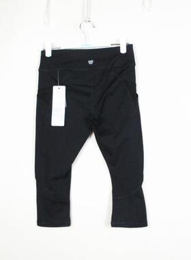 F21专柜正品A-1-2-2-3松紧腰修身七分运动裤女101790