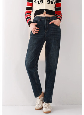 Mixblu麦斯兰专柜正品休闲高腰显瘦加厚加绒小脚牛仔裤冬BXB29008