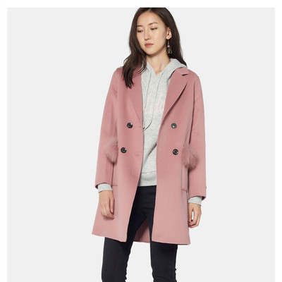 中长款大衣49%羊毛呢秋冬外套女