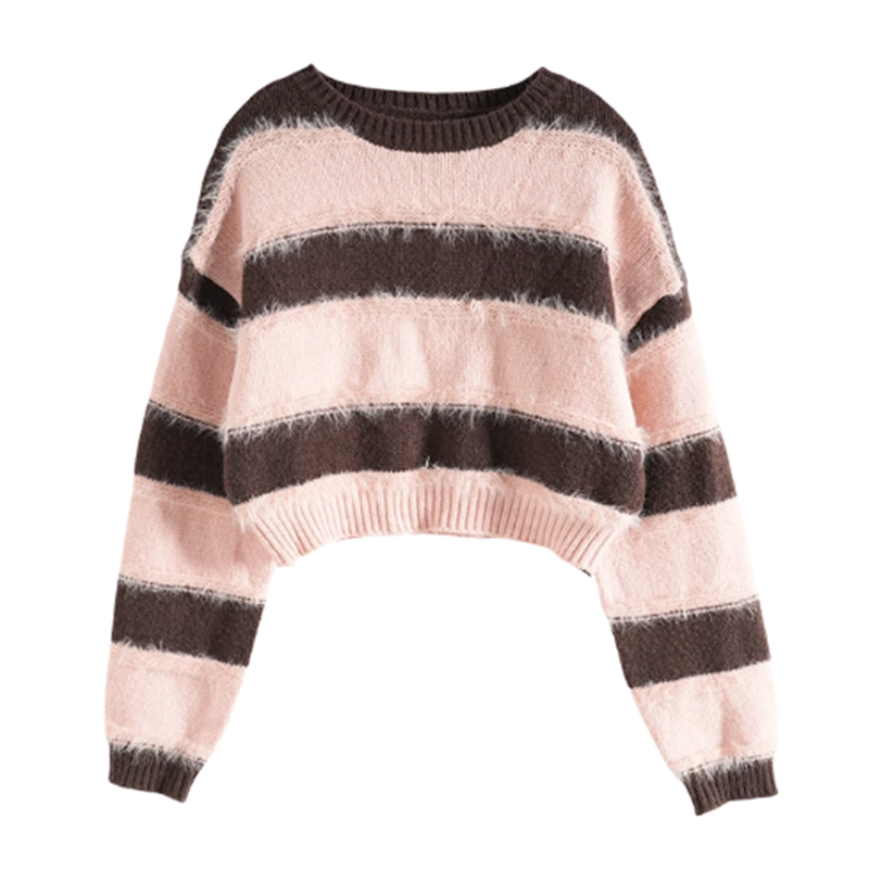 Mixblu麦斯兰专柜正品圆领短裤长毛条纹针织毛衣女春秋冬WXC61921,女装/女士精品,毛衣,淘宝优惠券,粉丝福利购,淘宝优惠卷