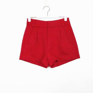 艾伊品专柜通勤高腰纯色暗花春秋冬短裤休闲裤女 8A0120066