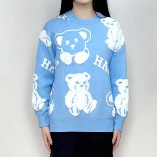 特价 休闲可爱卡通套头加厚宽松春秋冬毛衣针织女7519033 cache正品