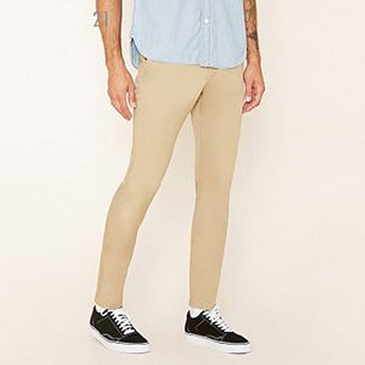 永远正品纯色修身棉质长裤休闲裤