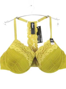 艾格伊品前扣75D80D85D杯薄杯蕾丝美背聚拢文胸胸罩内衣8A0767028