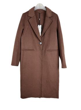 拉系列专柜正品过膝长款63%羊毛呢外套双面呢大衣女春秋 1T000651