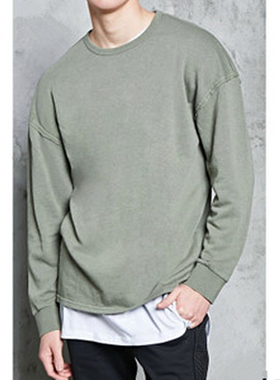 F21系列专柜正品个性反向边缝圆领毛边春秋冬棉质卫衣男女 232262