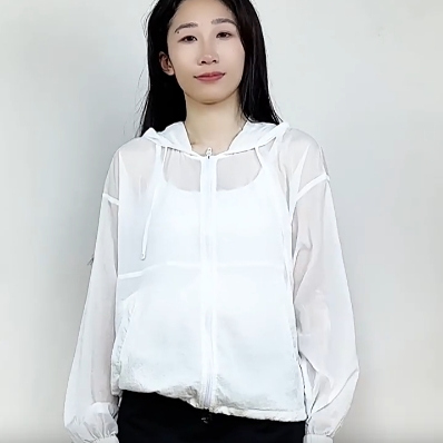 拉系列专柜正品休闲百搭纯色连帽宽松防晒衣春秋外套夏女2T0B7002