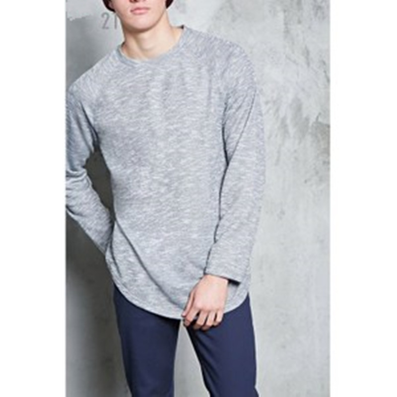 F21系列专柜正品B-8-12-3-1圆领圆摆长袖春秋T恤男250076