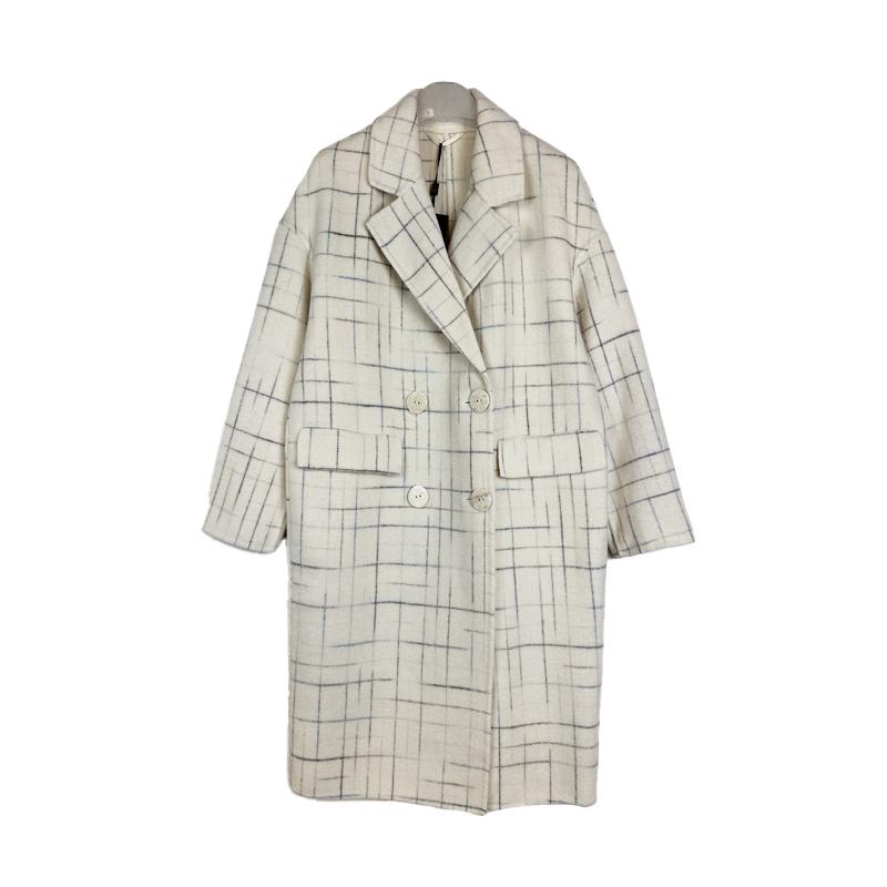 包邮拉系列正品79%绵羊毛呢外套长款双面呢大衣女春秋冬 10024459