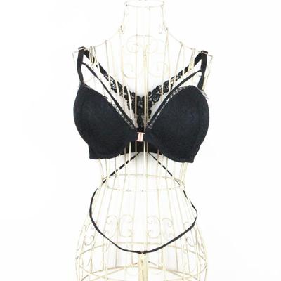 艾格有钢圈前扣蕾丝美背文胸