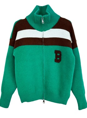 Mixblu麦斯兰专柜正品立领拉链衫针织开衫女春秋外套B22A61008