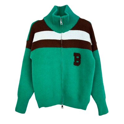 Mixblu麦斯兰专柜正品立领拉链衫针织开衫女春秋外套B22A61008