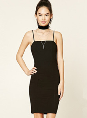 F21系列正品A-16-9-1-2小礼服可调肩带吊带连衣裙214549