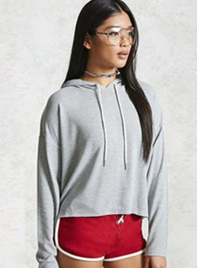 F21专柜正品B11-6-2-1圆领春秋外套棉质卫衣女322106