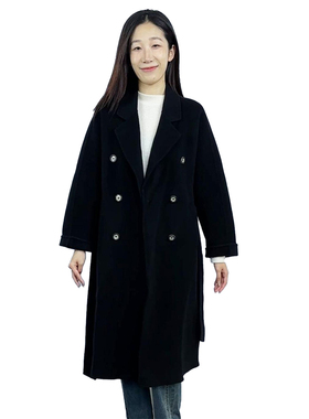 包邮Mixblu麦斯兰专柜正品中长款纯羊毛双面呢外套女春秋WXA22655