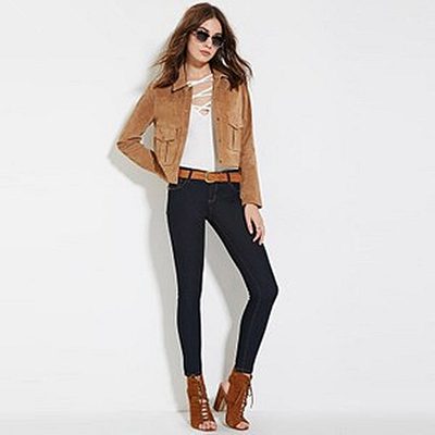 F21系列低腰棉质牛仔裤