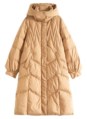 包邮Mixblu麦斯兰专柜正品休闲纯色连帽长款羽绒服女秋冬BXB20006