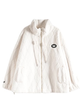 Mixblu麦斯兰专柜正品休闲立领仿皮草宽松厚外套女春秋冬BX924002