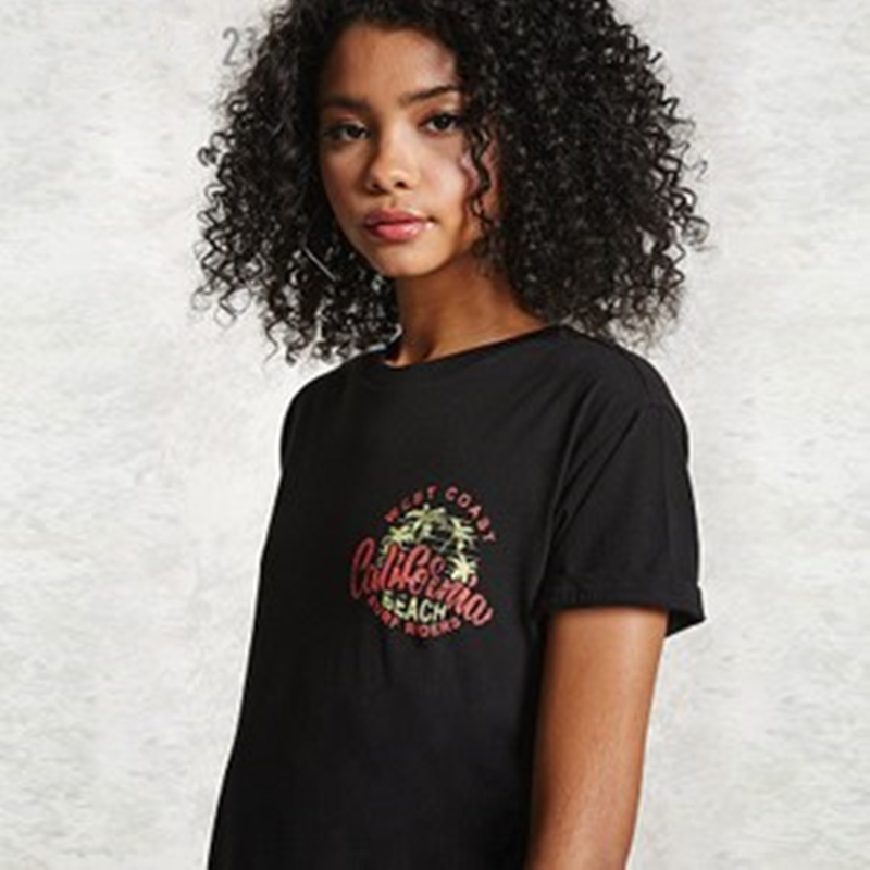 F21正品A-16-3-1-1休闲圆领短袖夏女T恤 109320