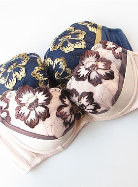 欧系列正品c-12-1-1-1精致刺绣两排扣薄棉杯胸罩内衣文胸 OA13422