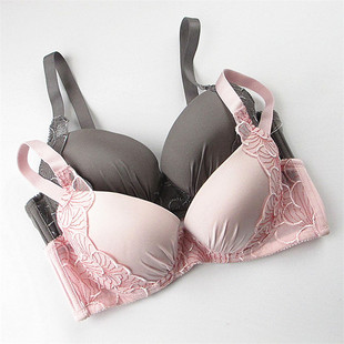 欧系列专柜正品 70BC75C少女甜美纯色刺绣聚拢胸罩内衣文胸XA23407