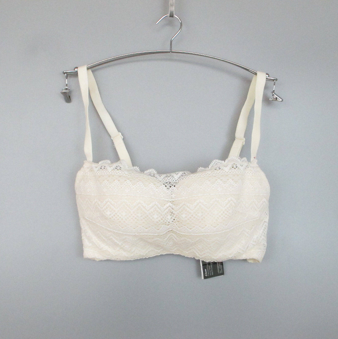 艾格伊品专柜正品70B聚拢加厚蕾丝抹胸式文胸胸罩女内衣160725013