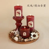 香薰蜡烛红色组合套装 饰结婚浪漫新娘婚房婚礼 套餐婚庆礼品摆件装