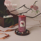 香薰蜡烛玫瑰套装 礼盒高级摆件家用卧室持久扩香熏香组合套餐创意