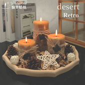 香薰蜡烛精油持久扩大号圆柱香氛家用卧室安神眠净化空气装 饰摆件