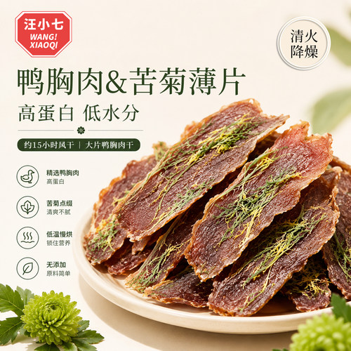 汪小七自制鸭肉苦菊干