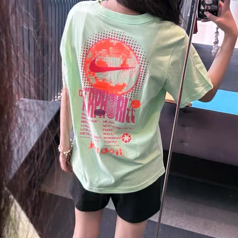 佳佳奥莱耐克NK女生印花潮流时尚纯棉短袖T恤宽松百搭上衣FV4263
