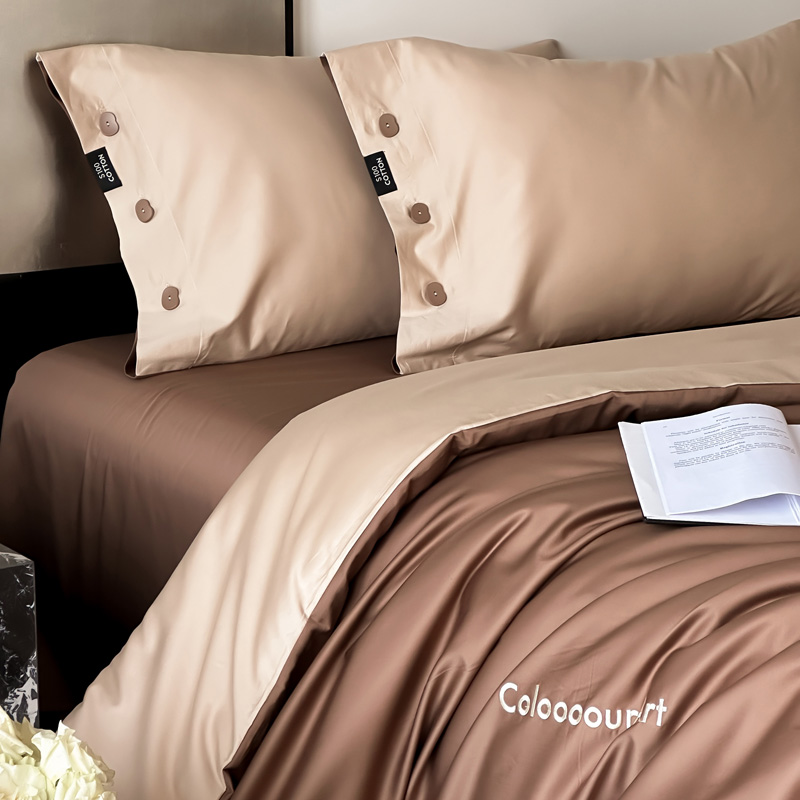 五星级酒店100支新疆长绒棉全棉纯棉轻奢高级感被套床单三四件套4